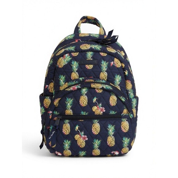 VERA BRADLEY Mini Backpack Purse Toucan Party Pineapples Small Bookbag Quilted main image 4